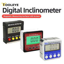 Load image into Gallery viewer, Digital Inclinometer 360 Degree Mini Electronic Goniometer Protractor Angle Finder Magnetic Base Level Box Angle Measuring Tools