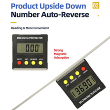 Load image into Gallery viewer, Digital Inclinometer 360 Degree Mini Electronic Goniometer Protractor Angle Finder Magnetic Base Level Box Angle Measuring Tools