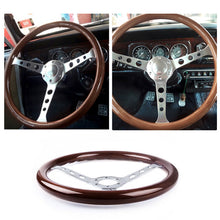 Load image into Gallery viewer, High Quality 380mm 15" Inch Grant Classic Nostalgia Style Real Wood Grain Steering Wheel with Horn Kit For Hot Rod