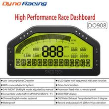Load image into Gallery viewer, 9 in 1 Rally Car Race Dash Dashboard LCD Digital Display Gauge Waterproof Car Meter Full Sensor Kit Tachometer DO908
