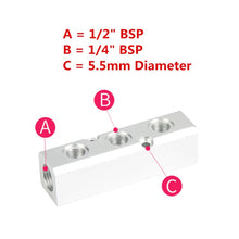 Load image into Gallery viewer, High Quality PT Thread Port 2 3 4 5 6 Way Pneumatic Quick Connector Air Hose Aluminum Manifold Block Splitter Connector Fittings