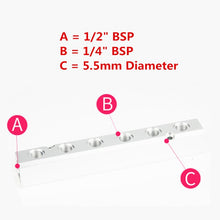 Load image into Gallery viewer, High Quality PT Thread Port 2 3 4 5 6 Way Pneumatic Quick Connector Air Hose Aluminum Manifold Block Splitter Connector Fittings