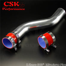 Load image into Gallery viewer, 80mm 3.15" inch 40 Degree Z / S Shape Aluminum Intercooler Pipe Piping Tube hose + Silicone hose w/ T-clamps