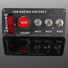 Load image into Gallery viewer, Universal Racing Race Car Ignition Switch Panel Engine Start Button Red LED Toggle DC12V
